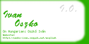 ivan oszko business card